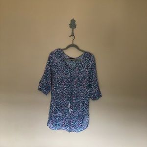 Multi color 3/4 sleeve blouse